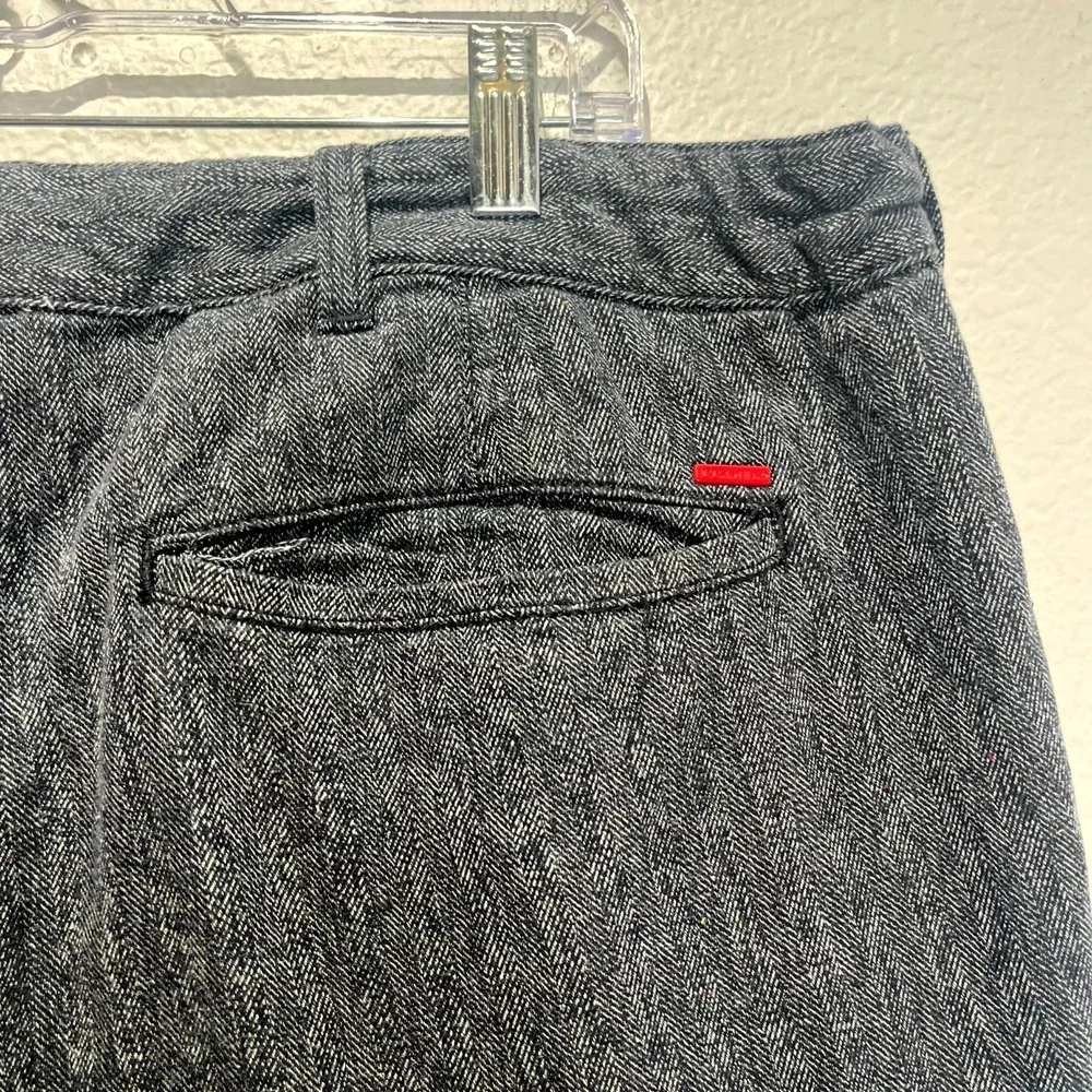 California‎ Republic Bullhead Denim Co Skinny Shorts Mens W38 Gray Herringbone